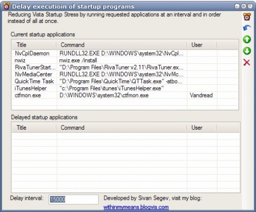 delay startup software