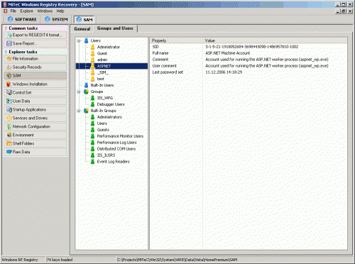 windows registry recovery