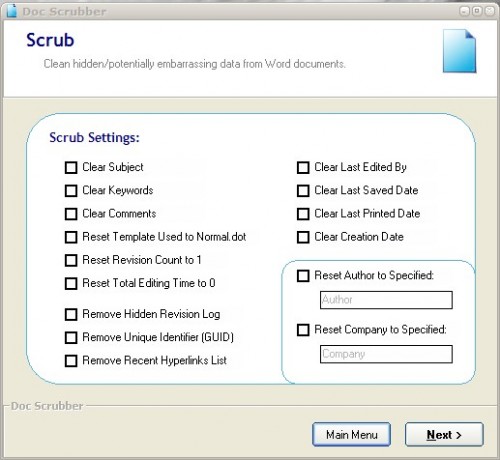 word metadata scrubber