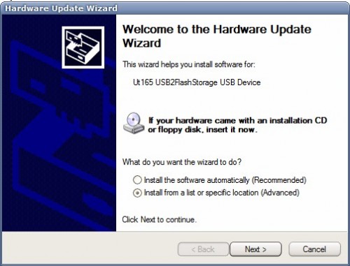 hardware update wizard