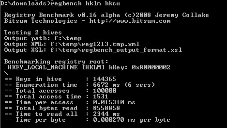 registry benchmark