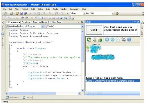 skype visual studio