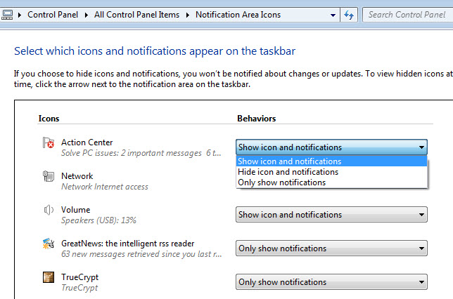 system tray icons