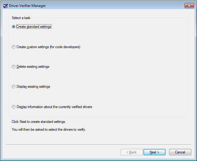 driver verifier manager