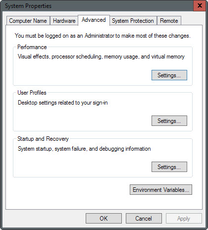 environment variables