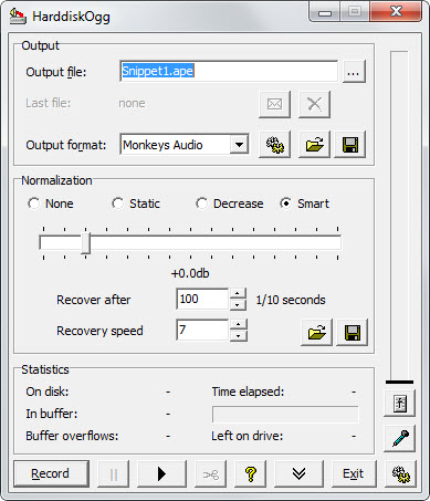 harddisk ogg record any sound