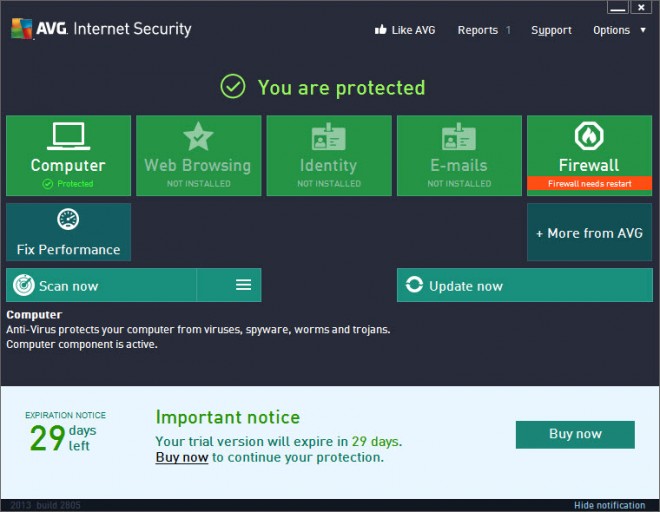 avg internet security 2013