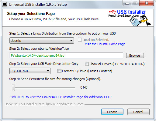 install linux usb