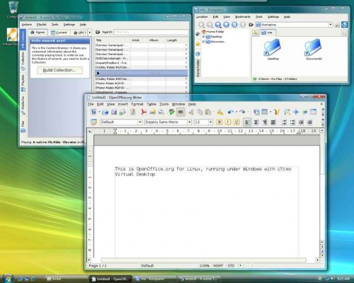 Windows Vista running the Ulteo Virtual Desktop