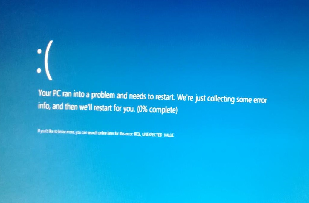 IRQL_UNEXPECTED_VALUE - Windows 10 - Cover -- Windows Wally