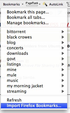 import firefox bookmarks to google bookmarks