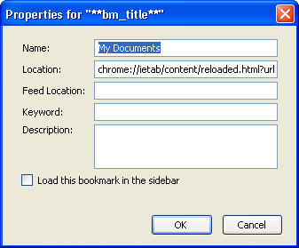 firefox explorer bookmark properties