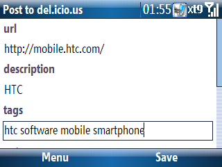 adding sites to del.icio.us in internet explorer mobile