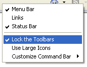 unload the IE toolbars