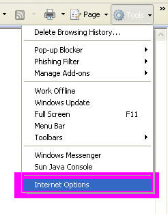 IE7 Options and Settings