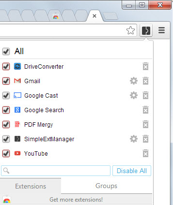 chrome extensions manager