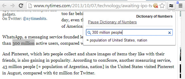 dictionary of numbers