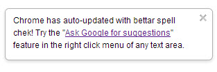 chrome spell check screenshot