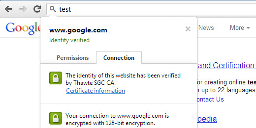 check connection chrome