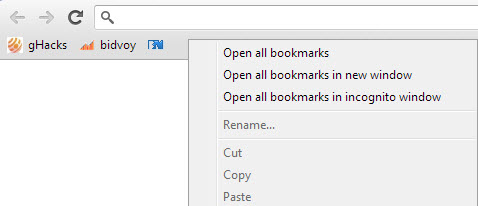 chrome bookmarks bar