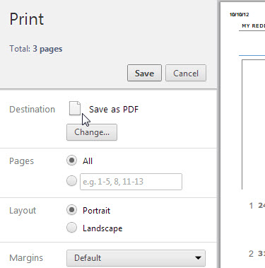 chrome save as pdf