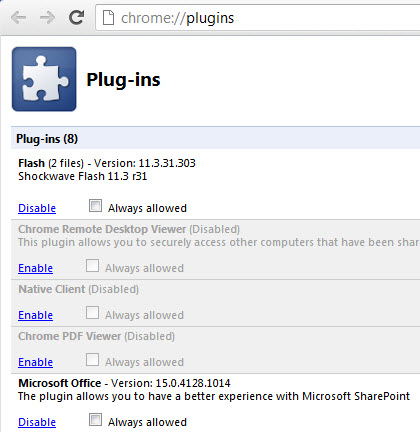 chrome plugins