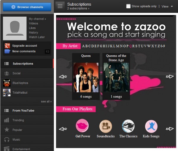 zazoo youtube front