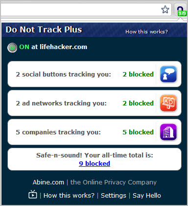 do not track plus