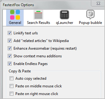 fastestfox options