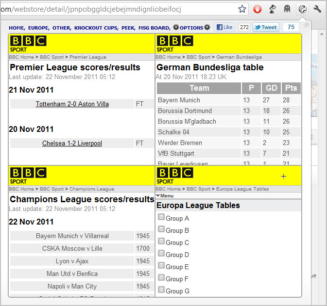 ultimate football results