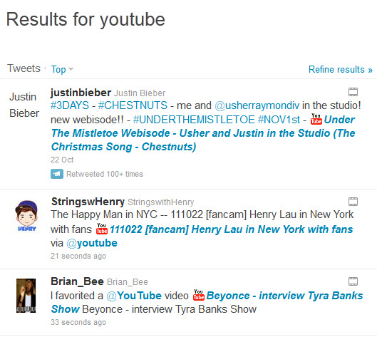 twitter youtube link titles