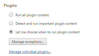 chrome plugin content