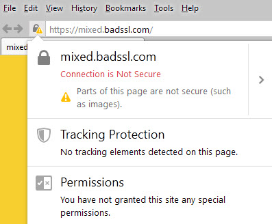 firefox connection not secure