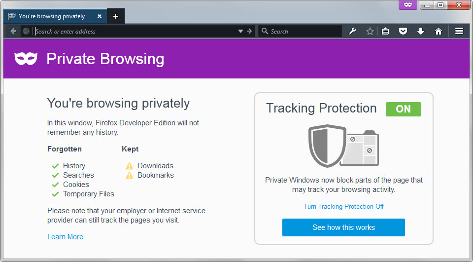 firefox private browsing