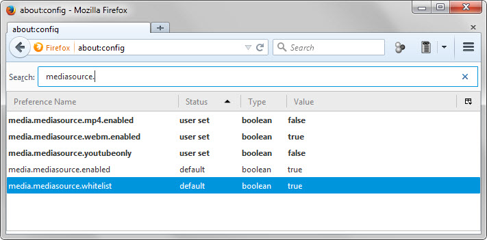 mediasource firefox stable
