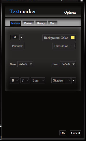 textmarker options 2