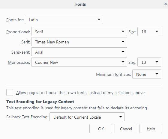 firefox font downloads