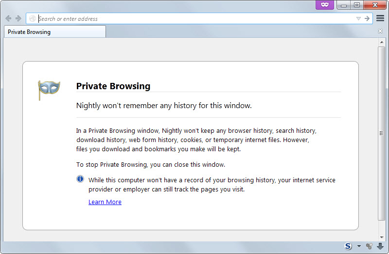 private browsing