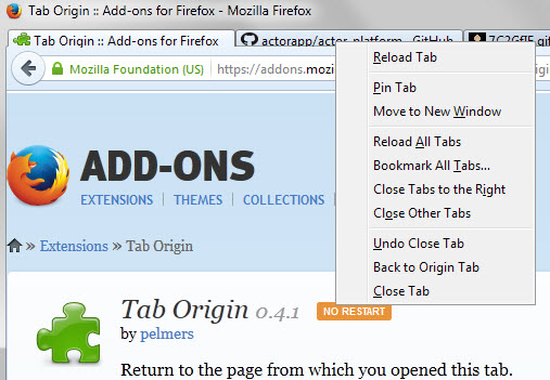 tab origin