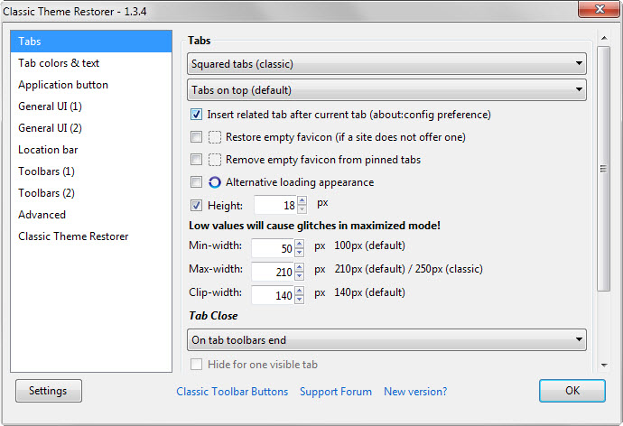 classic theme restorer tabs