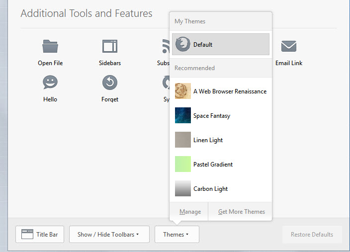 firefox customize themes