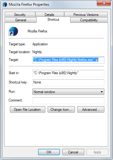 firefox profile manager