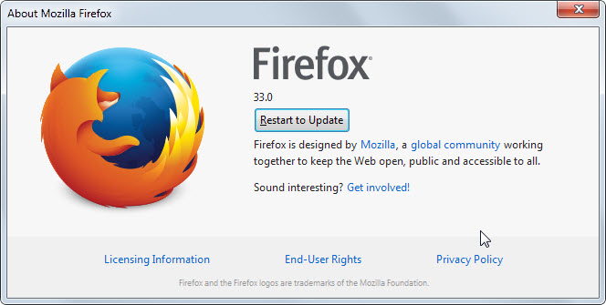 update firefox