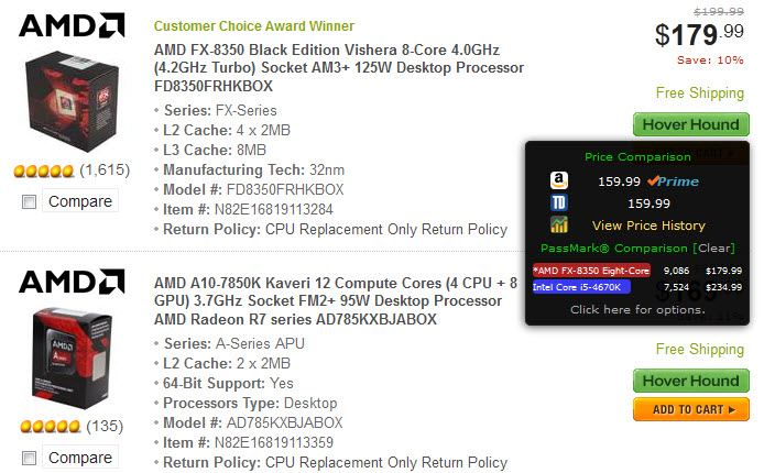 cpu benchmark comparison