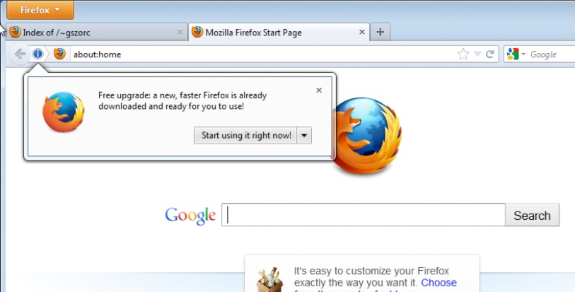 mozilla update hotfix