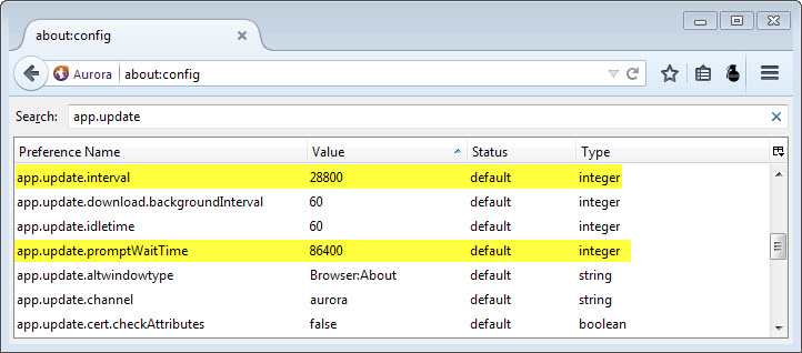 firefox update intervals