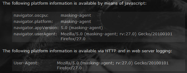 mask user agent