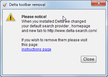 delta toolbar removal