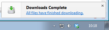 firefox downloads complete