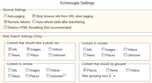 google search settings screenshot